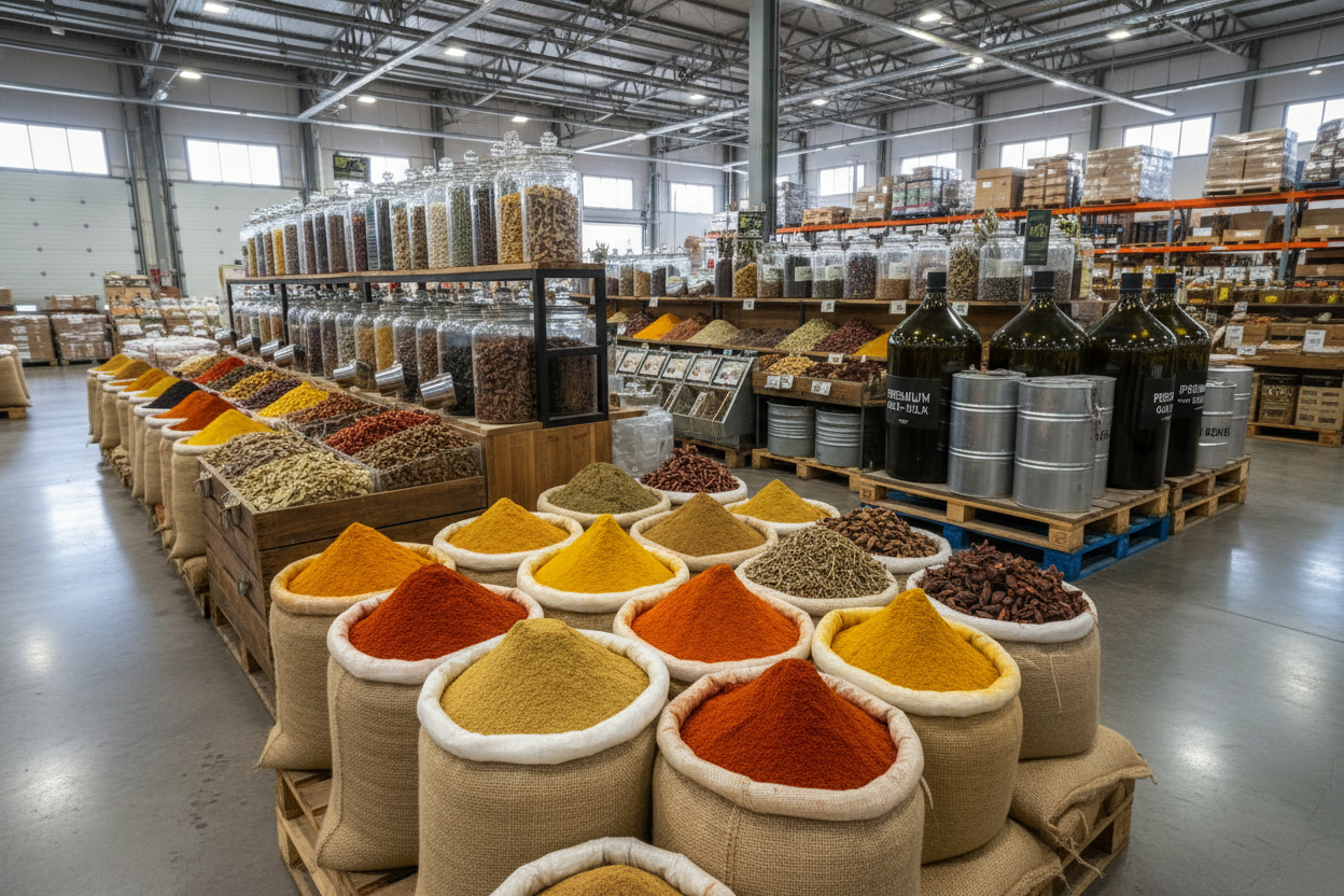 bulk spices and olive oils